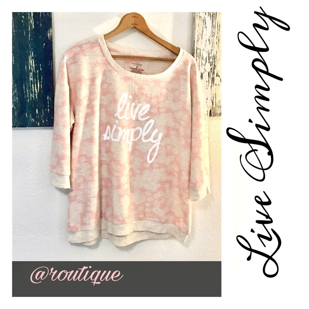 Sonoma Life+Style-"live simply" Patterned Top